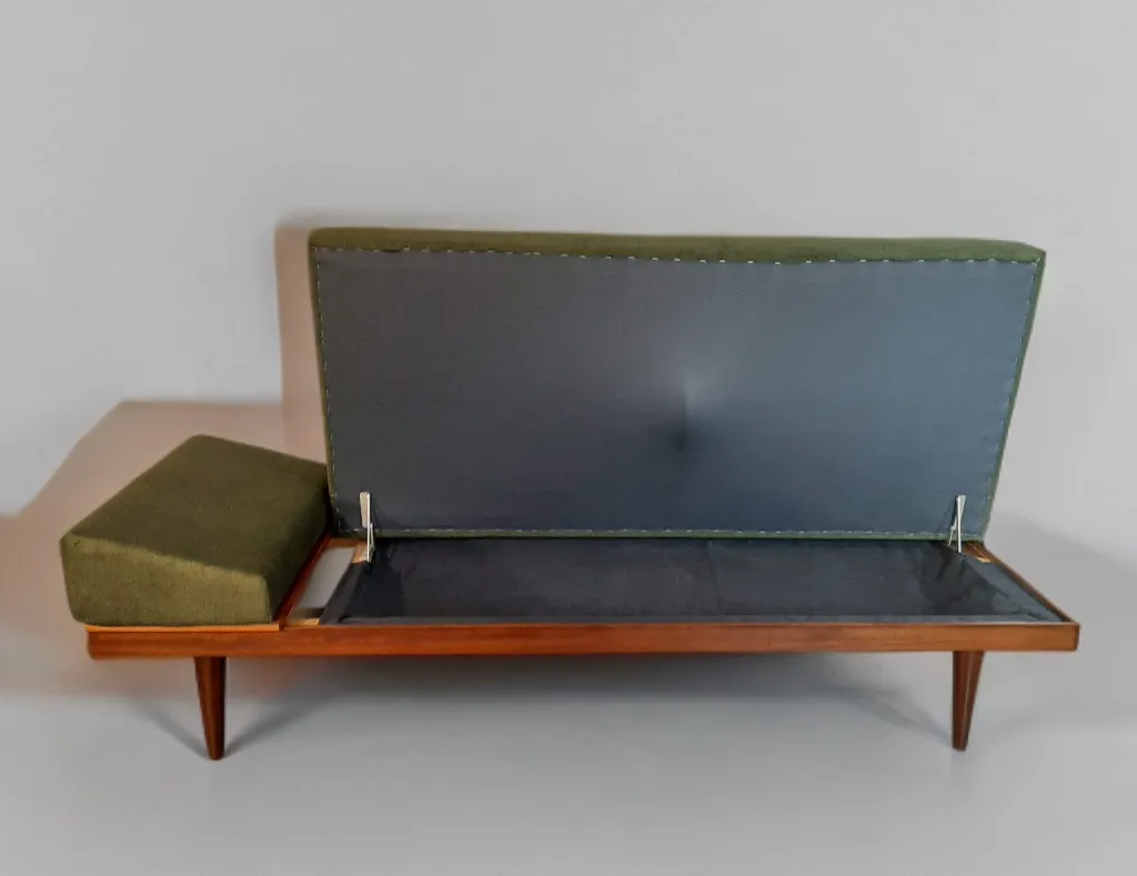 Furniture Scandinavian Mid Century Daybed In Teak By Ekornes,  1960s photo
