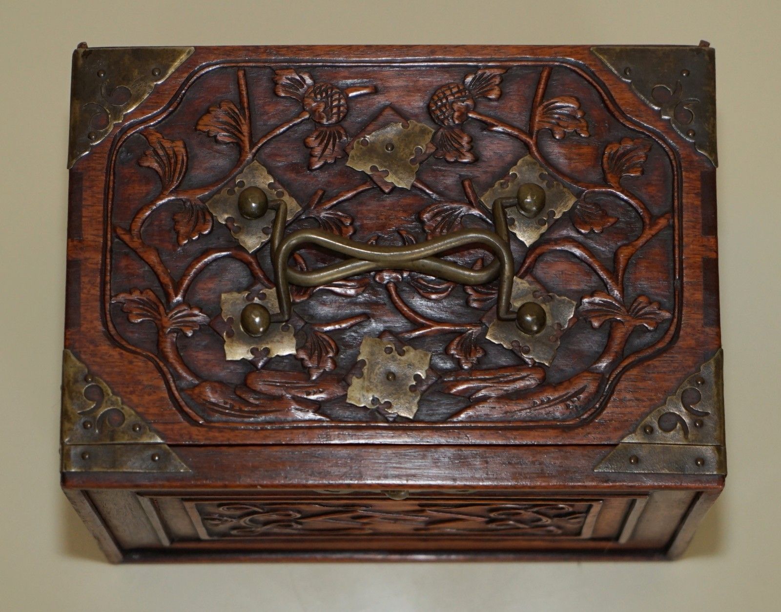 Fine Antique Four Person Mahjong Circa 1920's Chinese Export Period Hand Carved photo Home Decor
