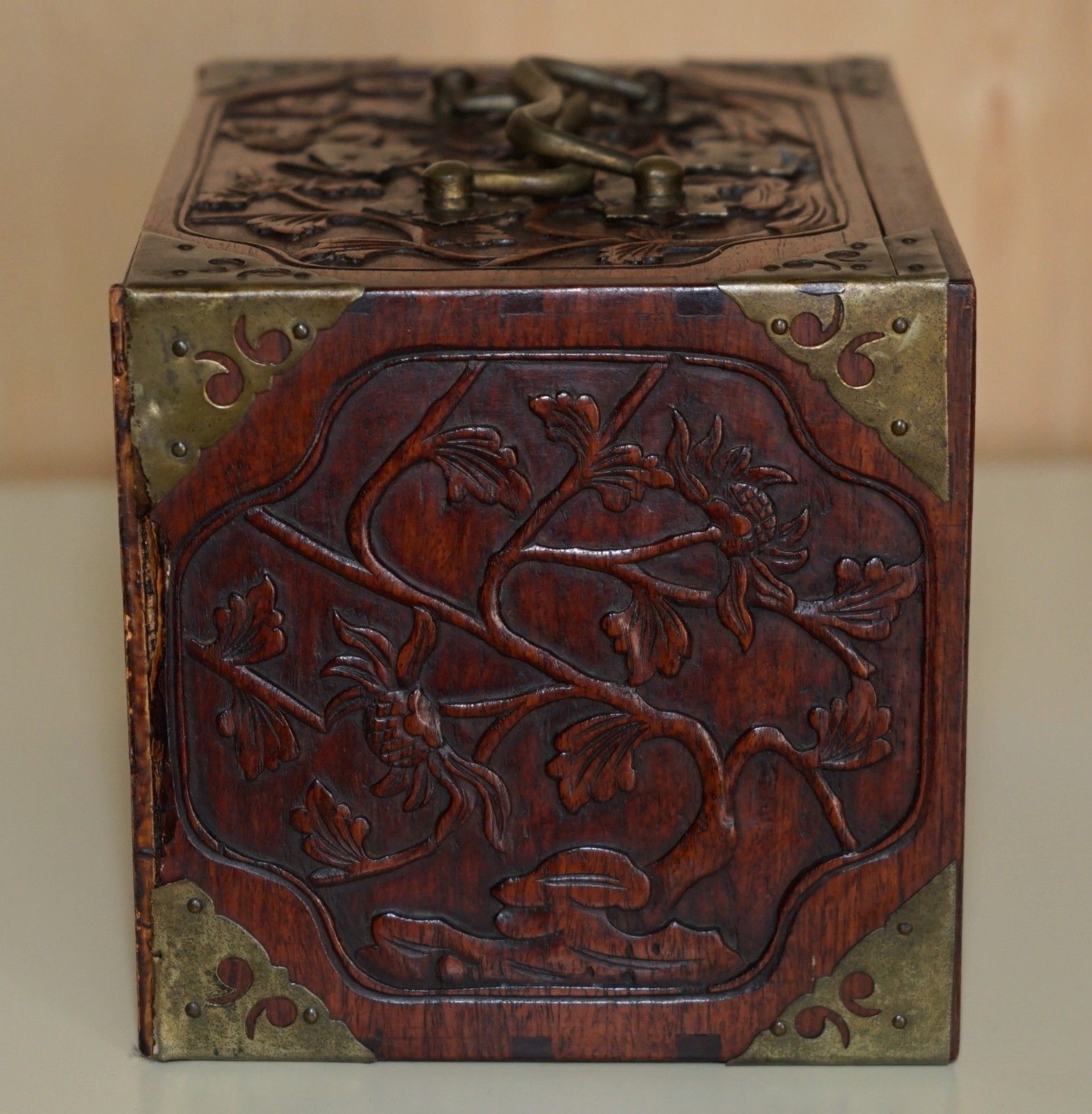 Fine Antique Four Person Mahjong Circa 1920's Chinese Export Period Hand Carved photo 1495.0