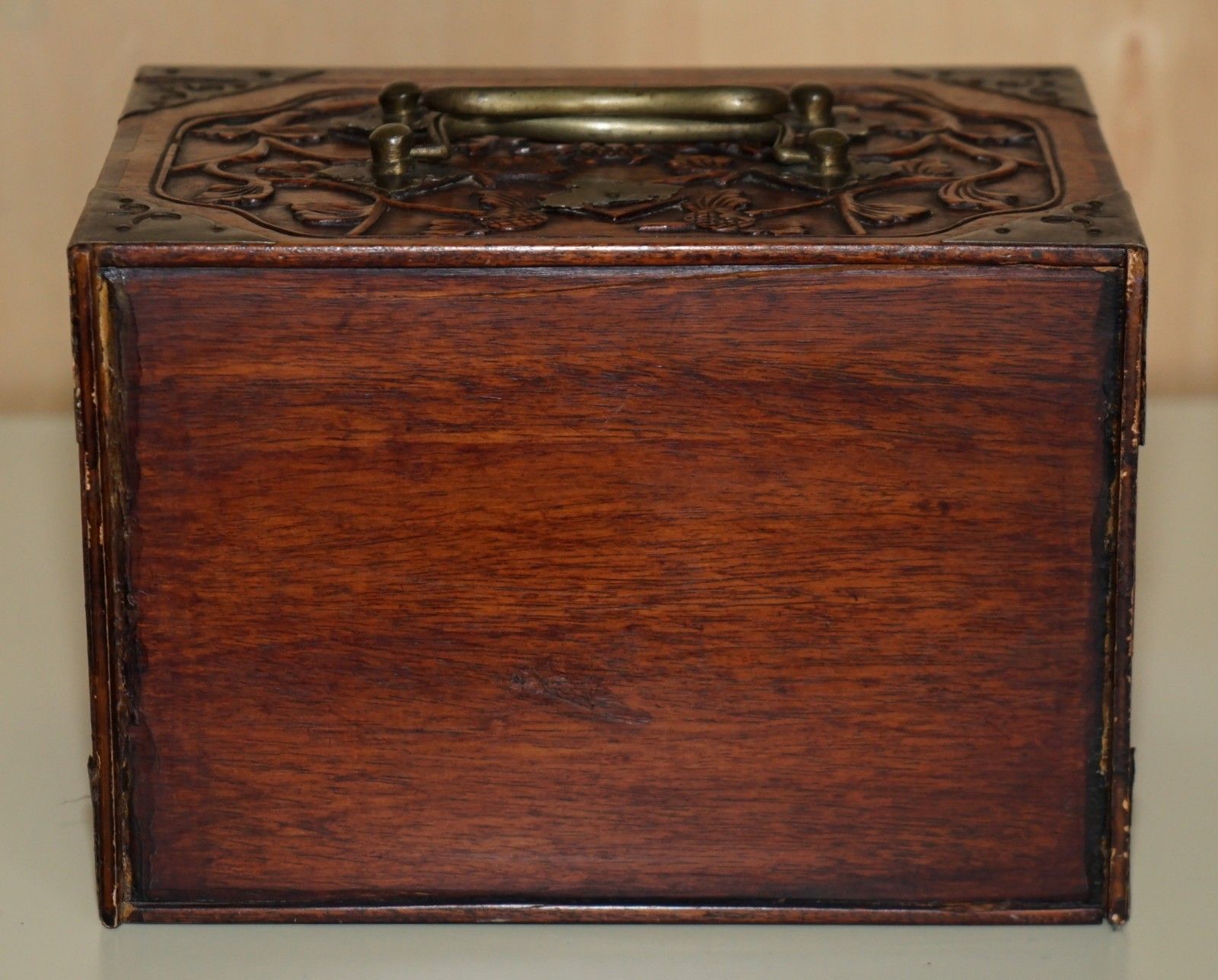Fine Antique Four Person Mahjong Circa 1920's Chinese Export Period Hand Carved photo vinterior