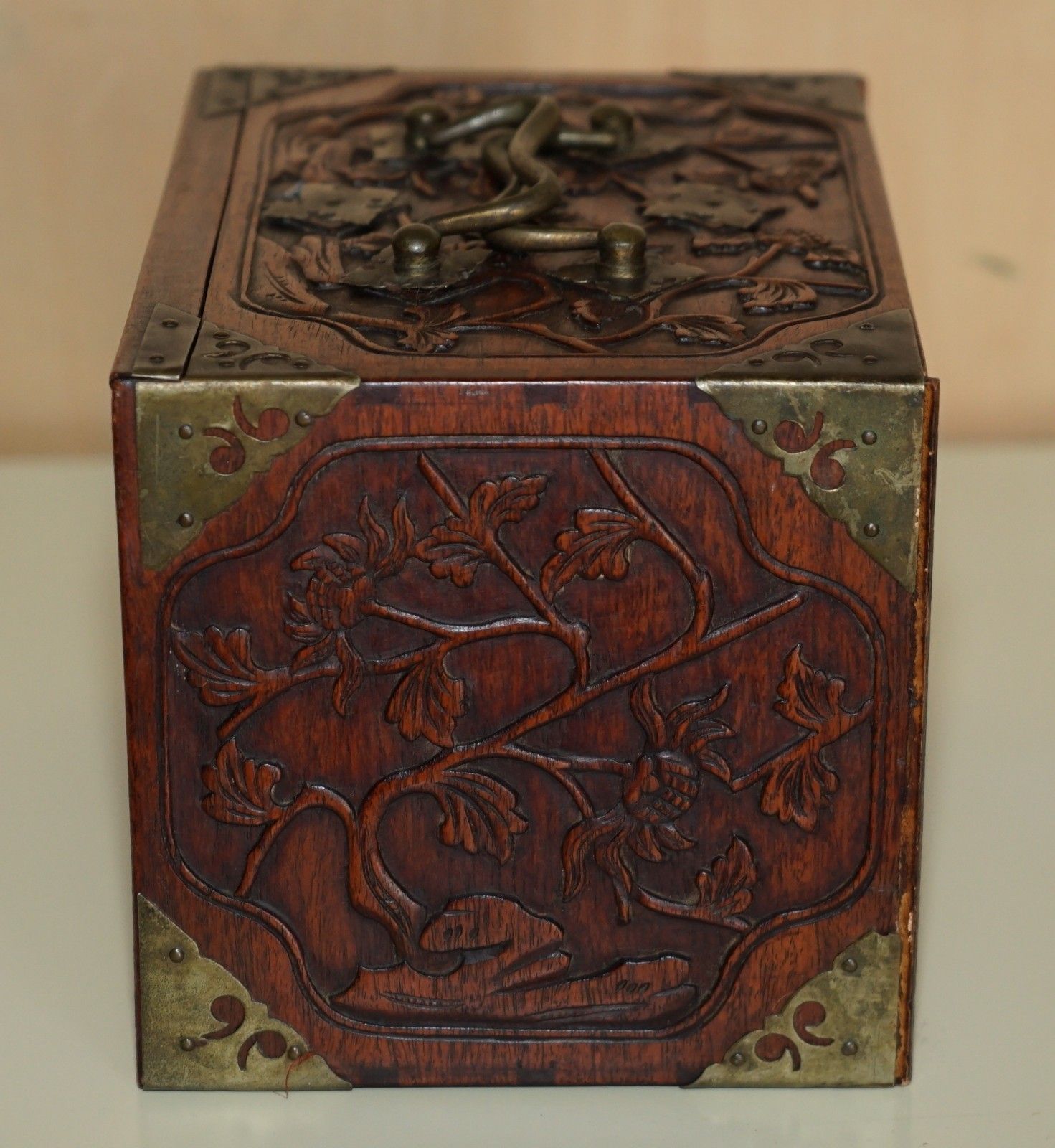 Fine Antique Four Person Mahjong Circa 1920's Chinese Export Period Hand Carved photo buy