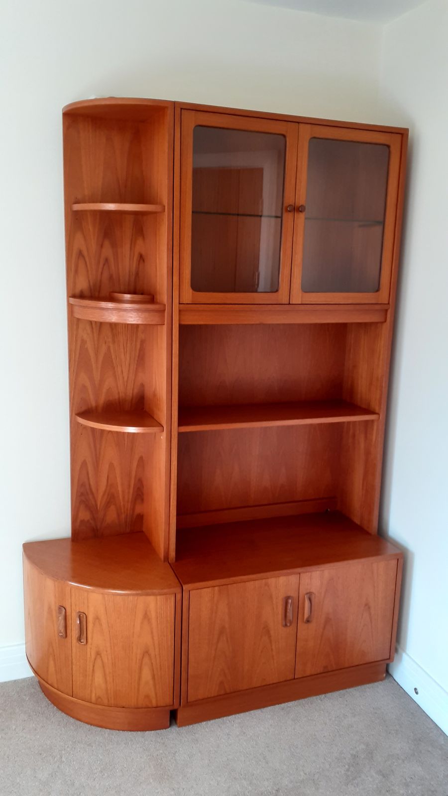 1970s Vintage Mid Century Gplan Fresco Teak Wall Units/Tall Sideboard