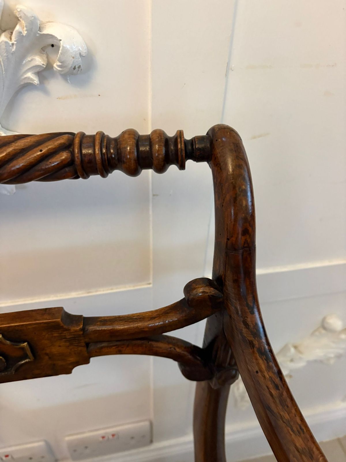 Antique 19th Century Mahogany Dining Chairs – Set Of Six With Cane Seats, Five Singles & One Carver photo vinterior