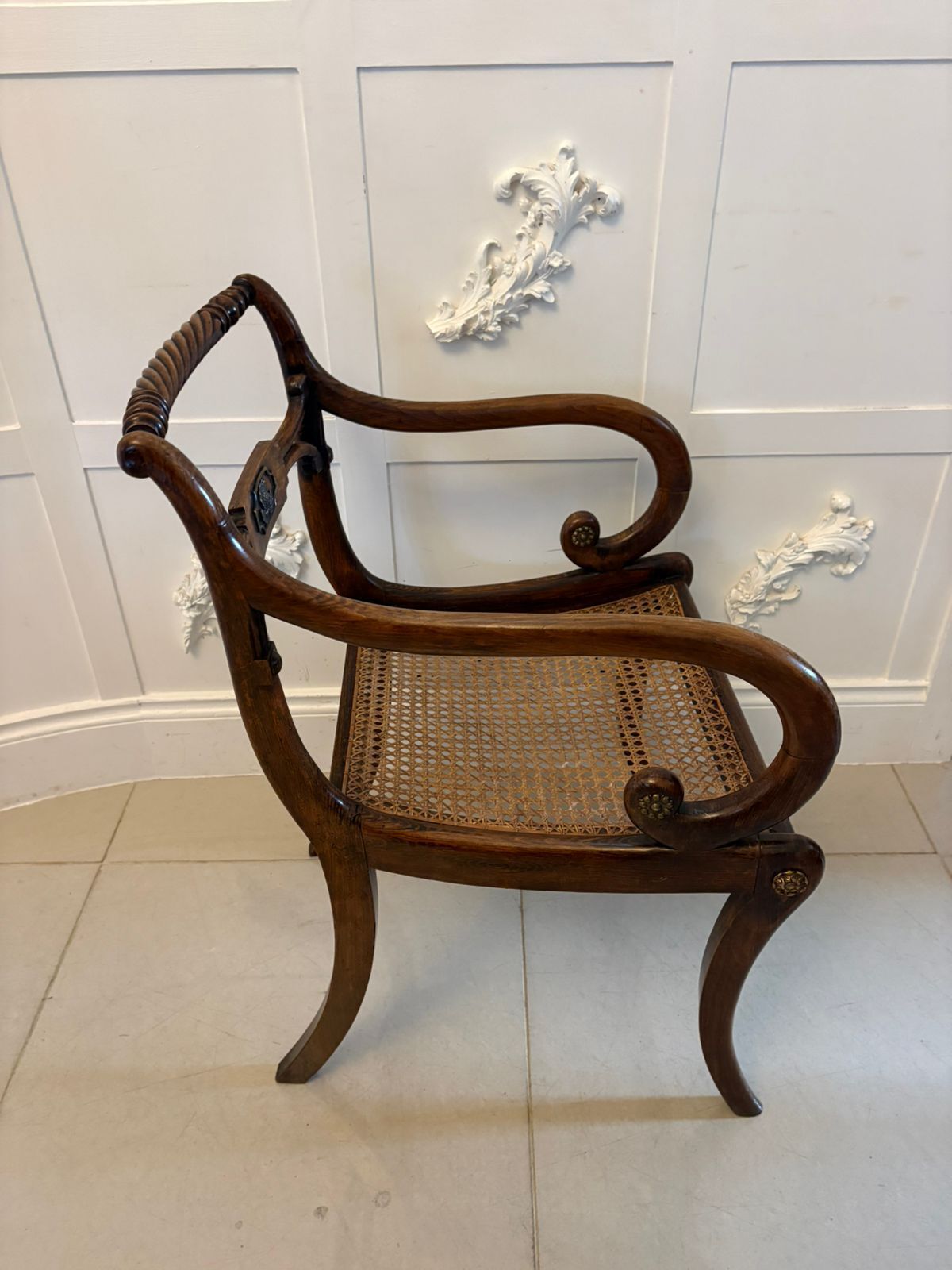 Antique 19th Century Mahogany Dining Chairs – Set Of Six With Cane Seats, Five Singles & One Carver photo vintage