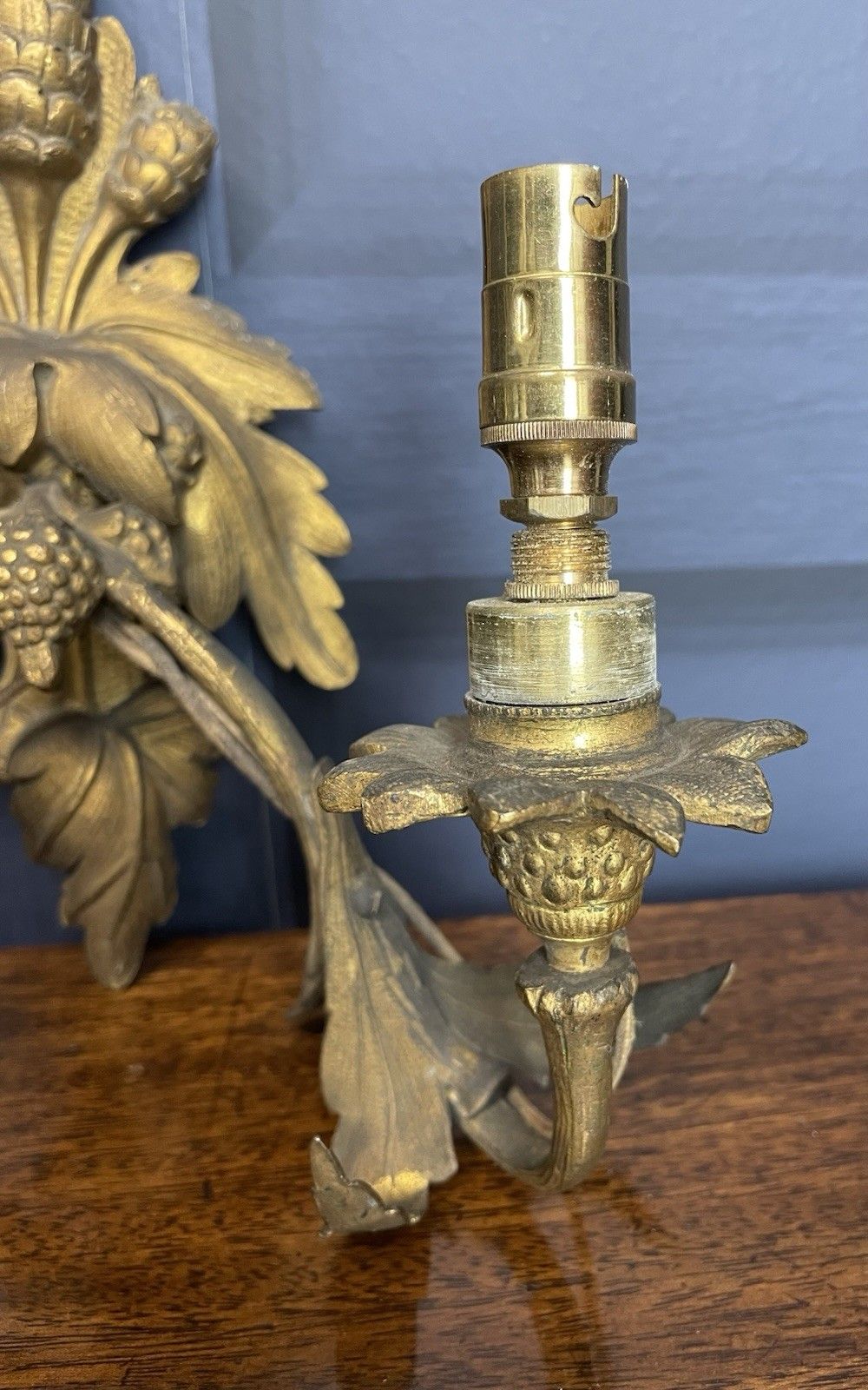 photo buy Pair Continental Antique Gilt Sconces Wheat Wall Lights For Rewiring/Restoration