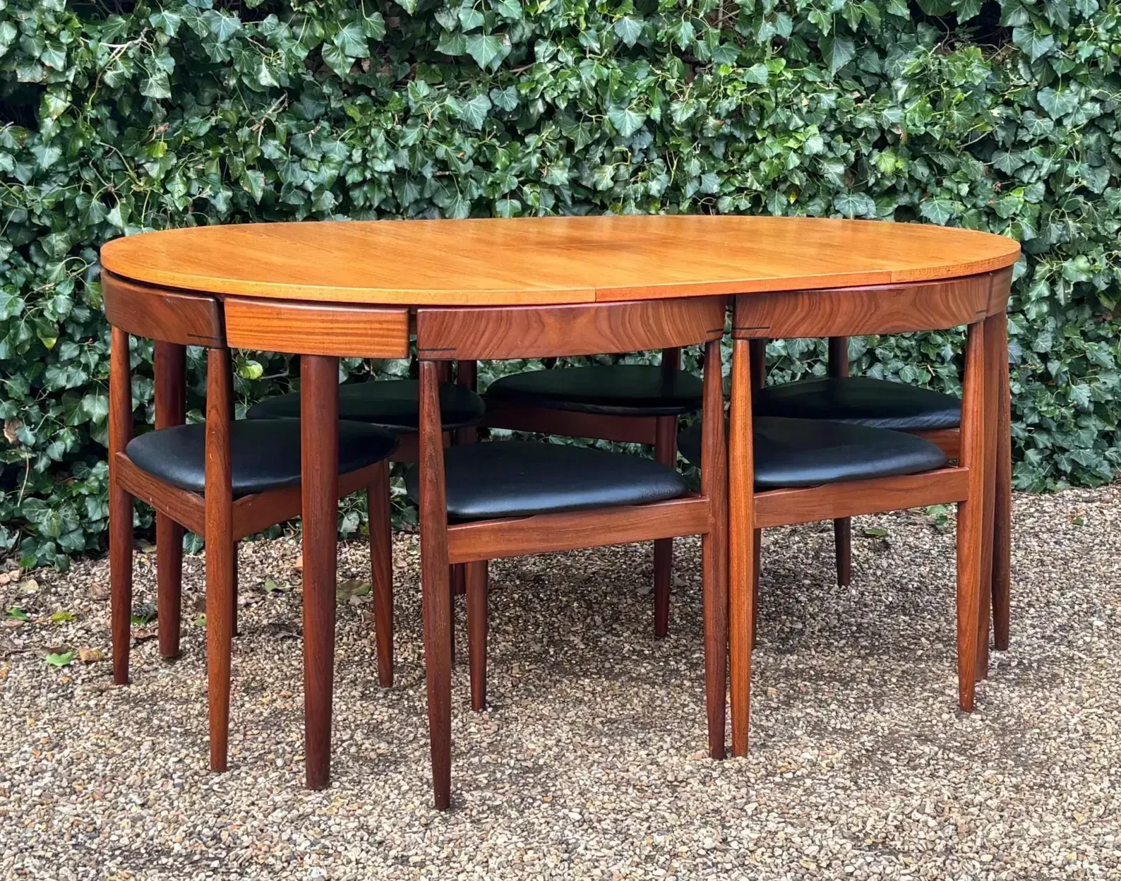 Vintage ‘Roundette’ Dining Table & Six Chairs By Hans Olsen For Frem Rojle photo Furniture