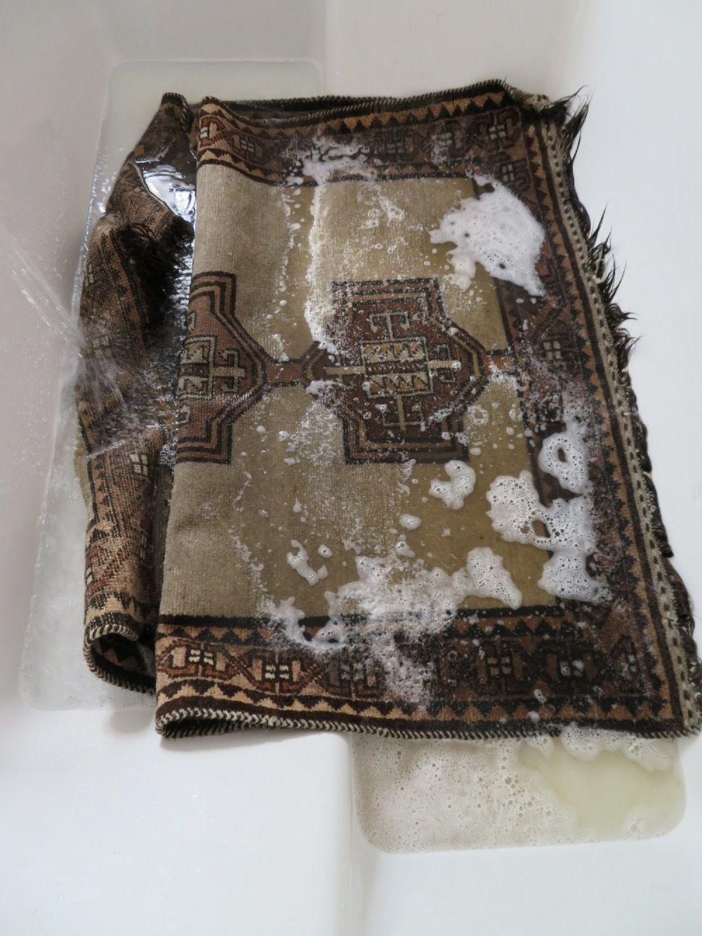photo vintage Antique Gabbeh Long Tribal Rug. 239cm X 117cm.