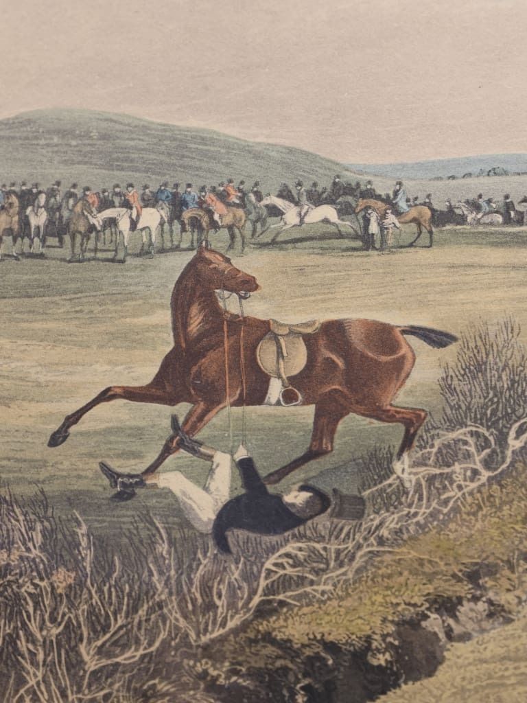 Grand Leicestershire Steeple Chase: "The Climax Of Disaster" By Alken & Bentley, 1830 photo for sale