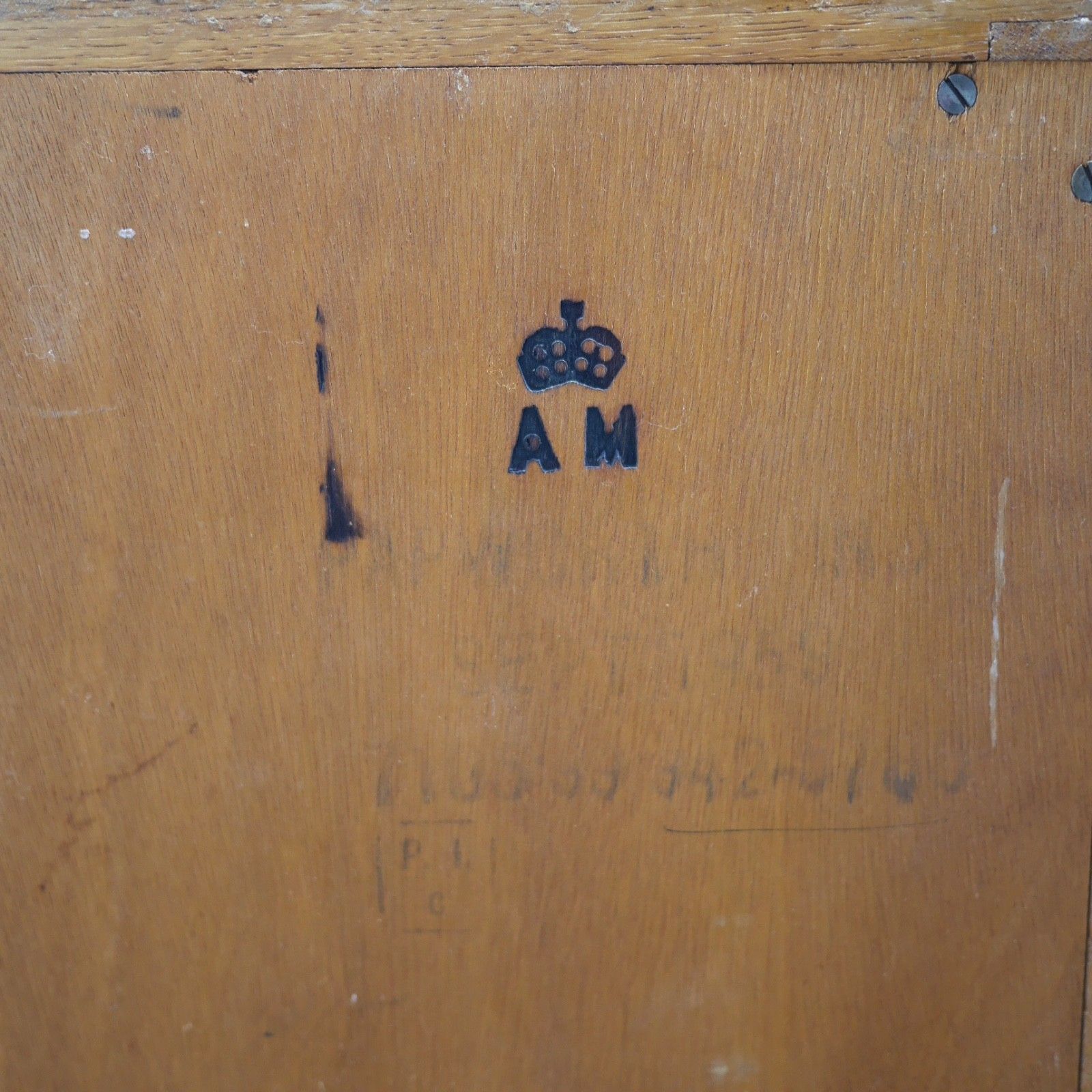 Vintage Mid Century Chest 5 Drawers Plan Chest Mod Air Ministry Oak #103059 photo buy