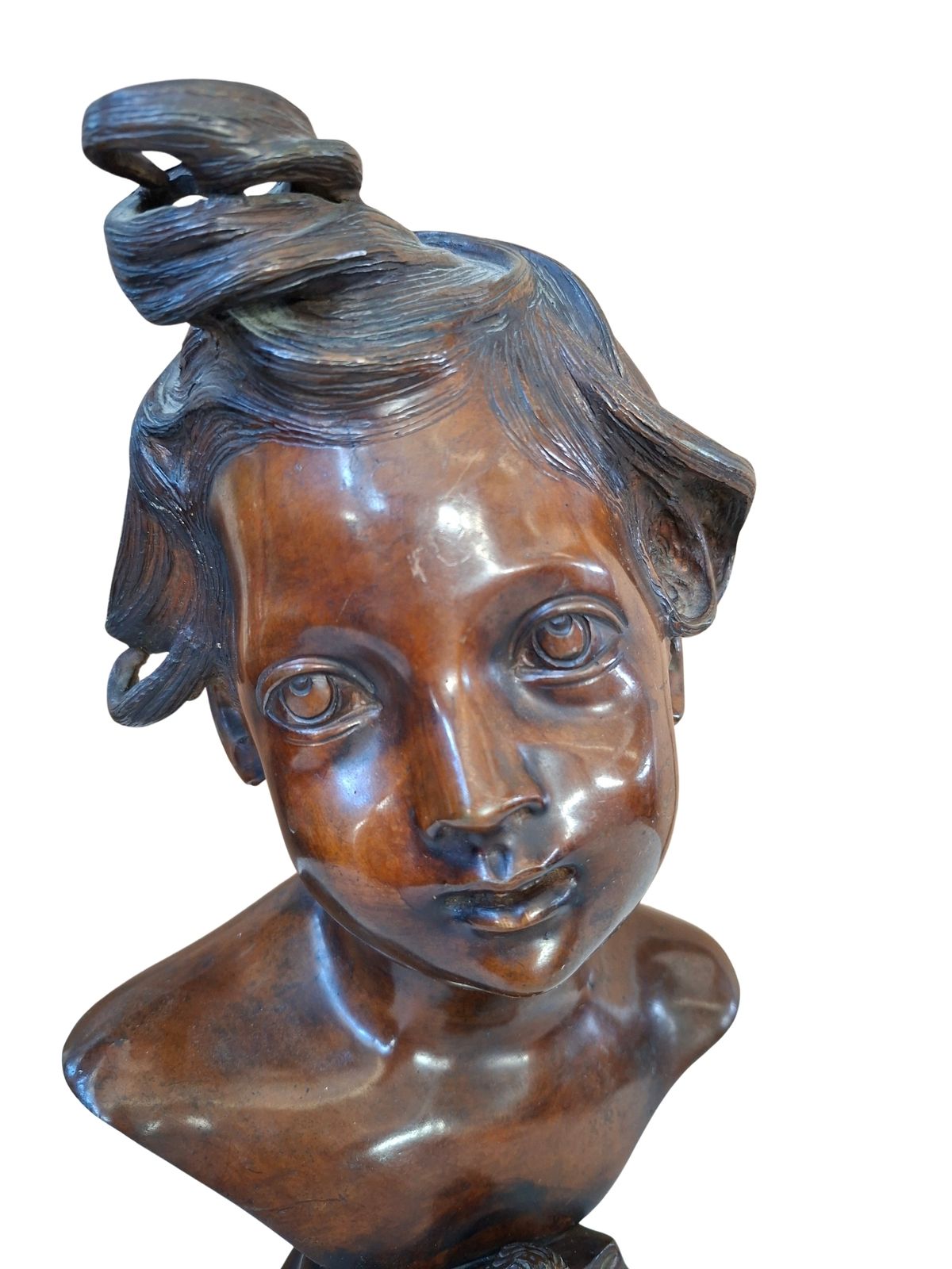 Prestigioso Busto In Bronzo Di Vincenzo Gemito "Alessandro" (Anastolè) 1890 photo vinterior