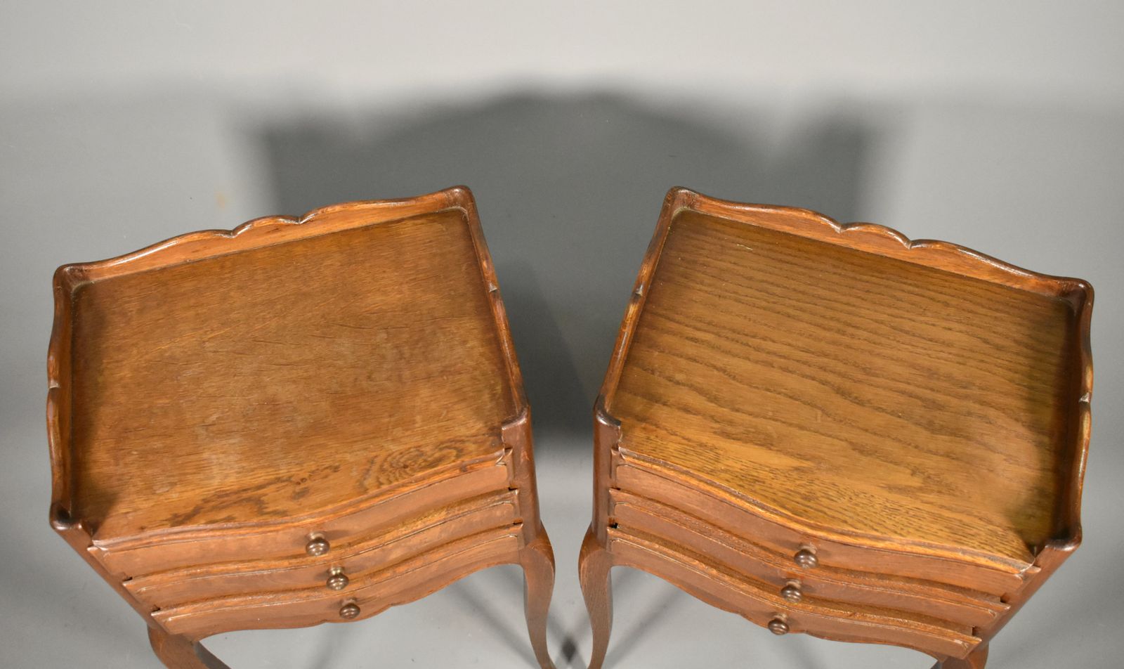 Pair Of French Oak Bedside Cabinets – Louis XVI Style, Mid Century photo vinterior