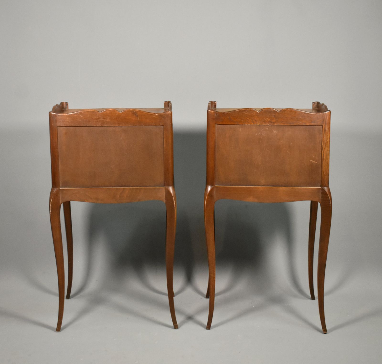 650.0 Pair Of French Oak Bedside Cabinets – Louis XVI Style, Mid Century photo