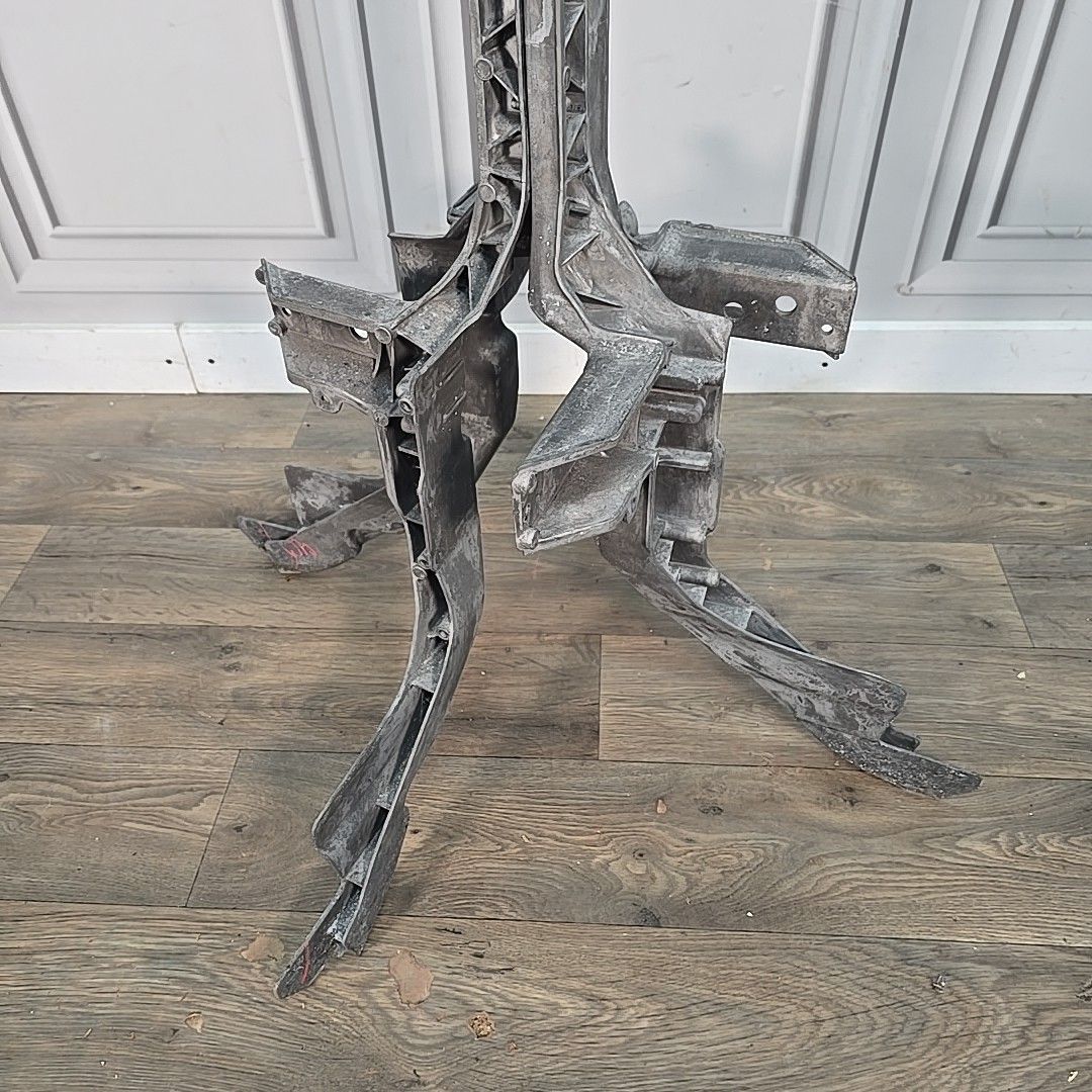 Industrial Tall Table Plant Stand Up Cycled Land Rover Car Parts Metal Base photo 190.0