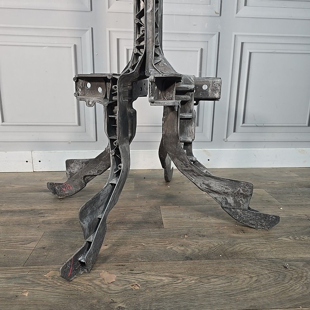 Industrial Tall Table Plant Stand Up Cycled Land Rover Car Parts Metal Base photo buy