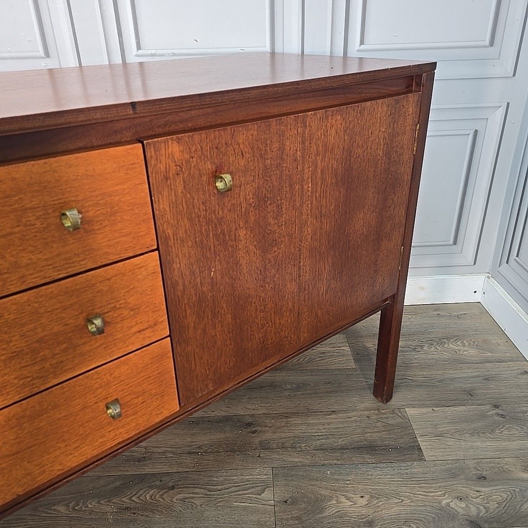 Mid Century Sideboard Archie Shine Teak Credenza Buffet Tv Cabinet Retro photo vintage
