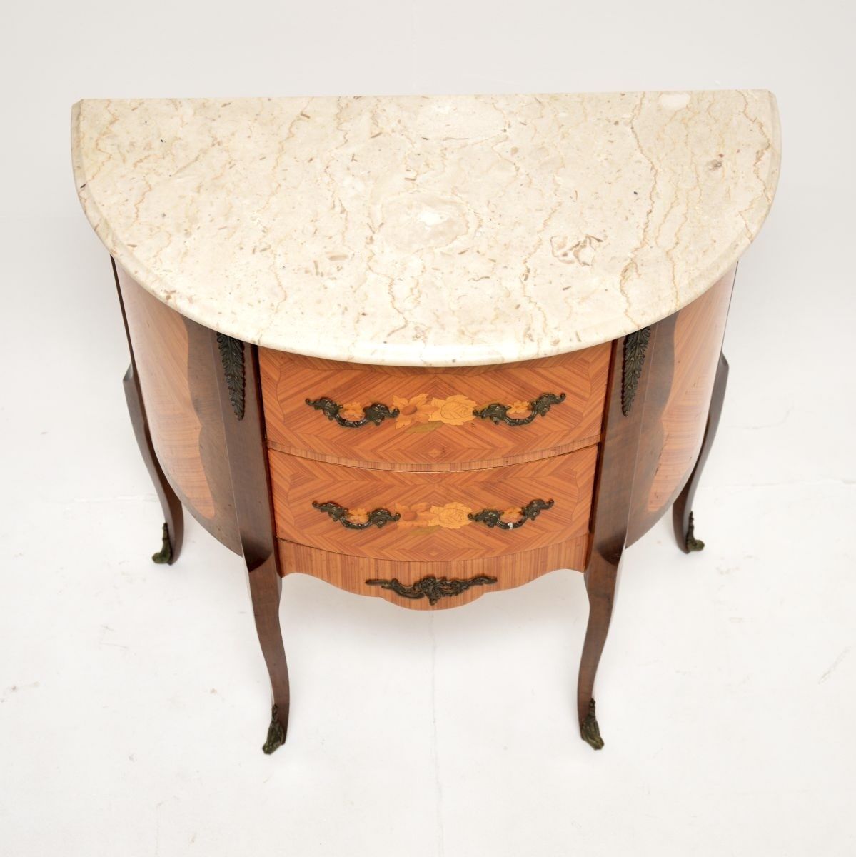Antique French Marble Top Side Chest photo for sale