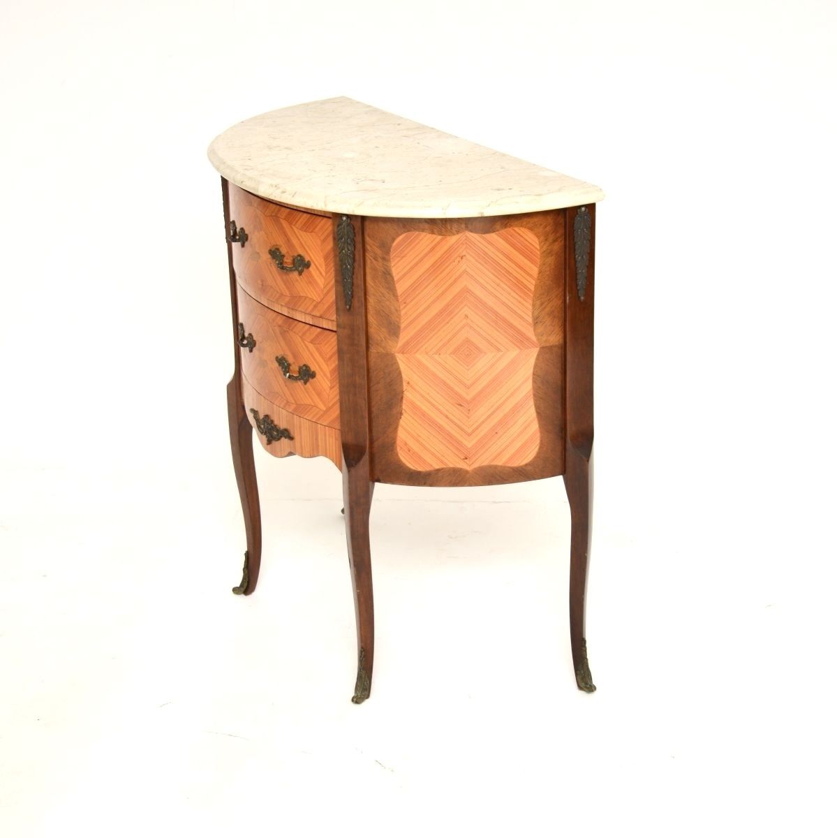 photo furniture Antique French Marble Top Side Chest