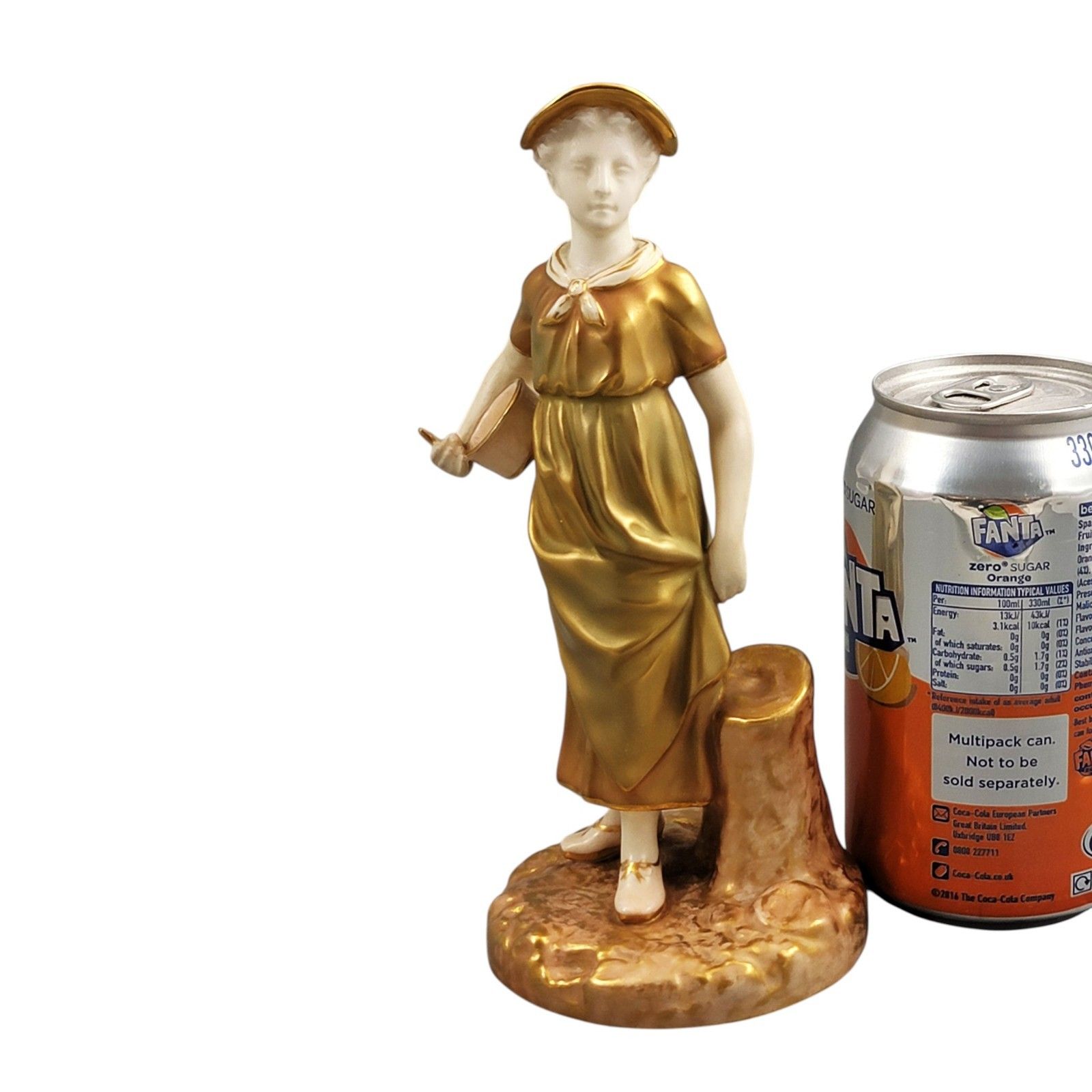Home Decor Royal Worcester Porcelain Figure Of A Girl With Bowl, Designed By James Hadley, photo