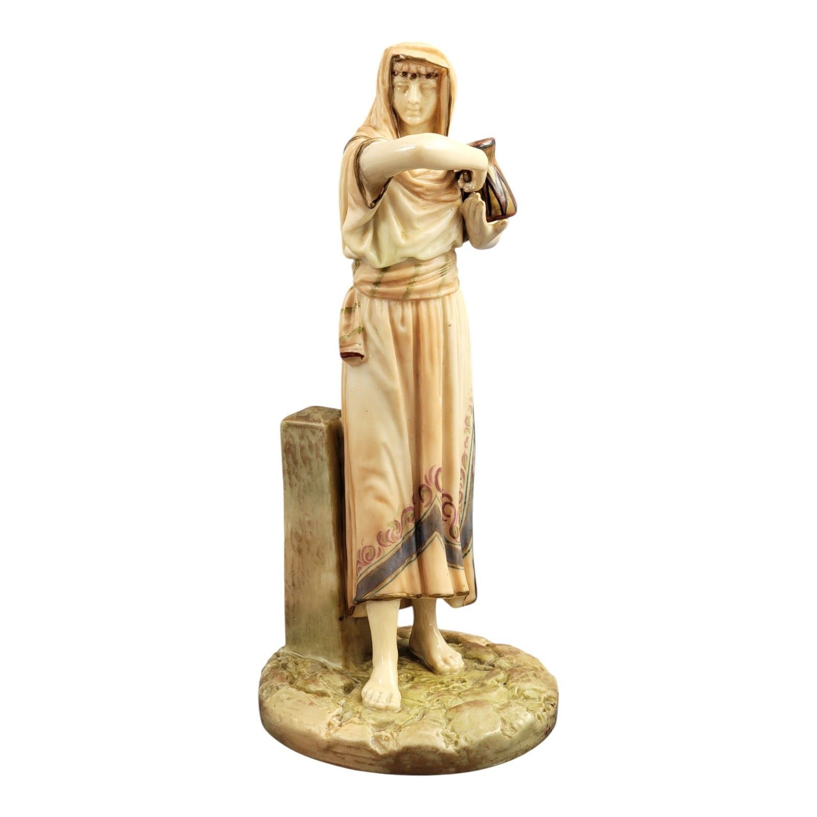 Royal Worcester Sculptural Egyptian Woman, Modelled By James Hadley, 1895 photo buy