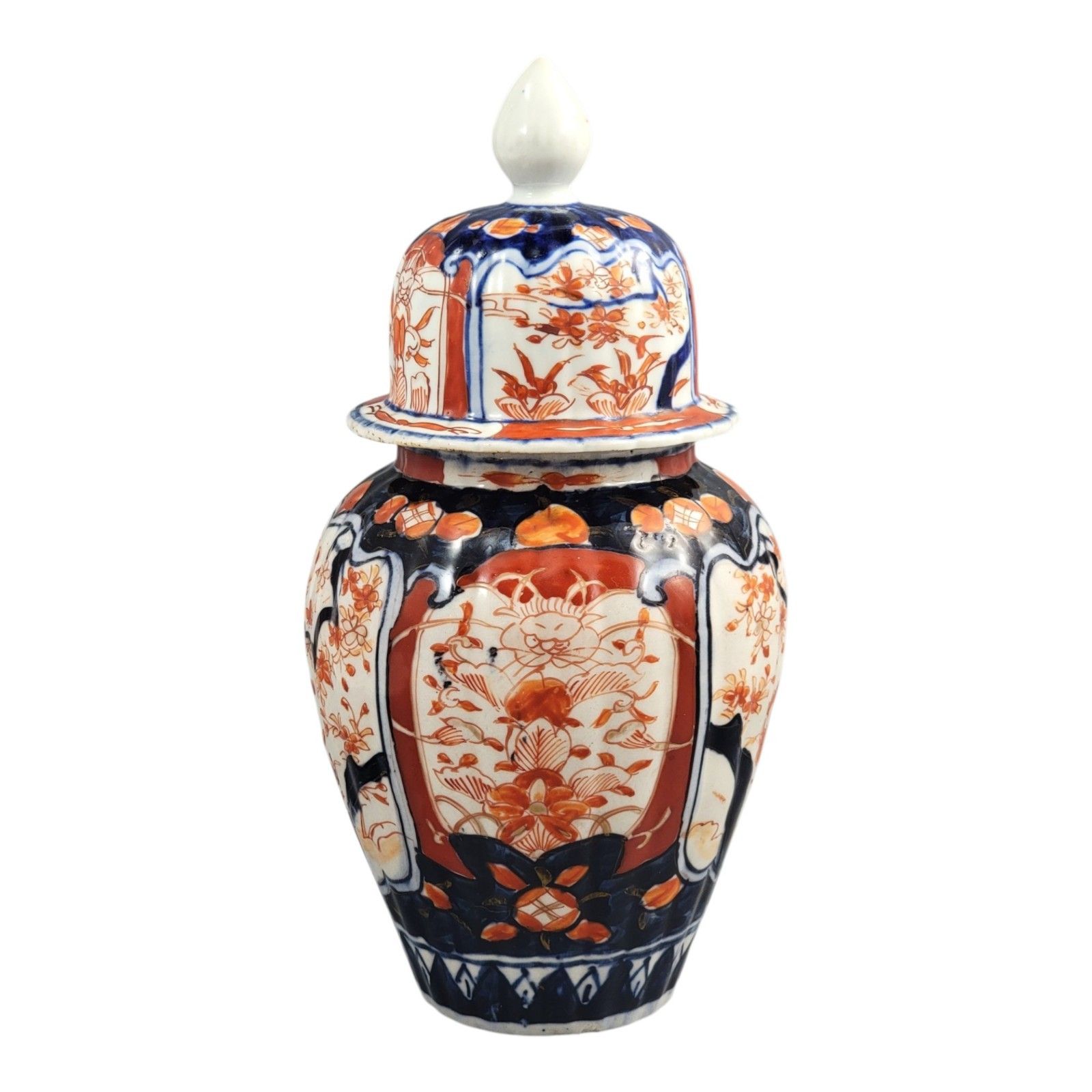 Japanese Imari Porcelain Ginger Jar With Cover, Arita, Late 19th Century photo Home Decor
