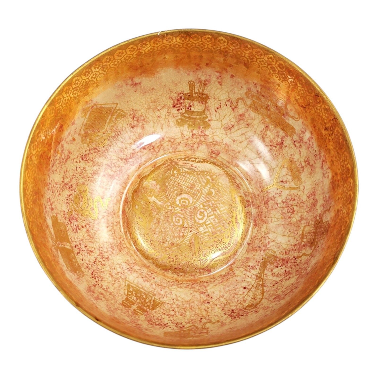 photo for sale Edwardian Daisy Makeig Jones Wedgwood Porcelain Large Lustre Bowl, Z4823 C. 1915