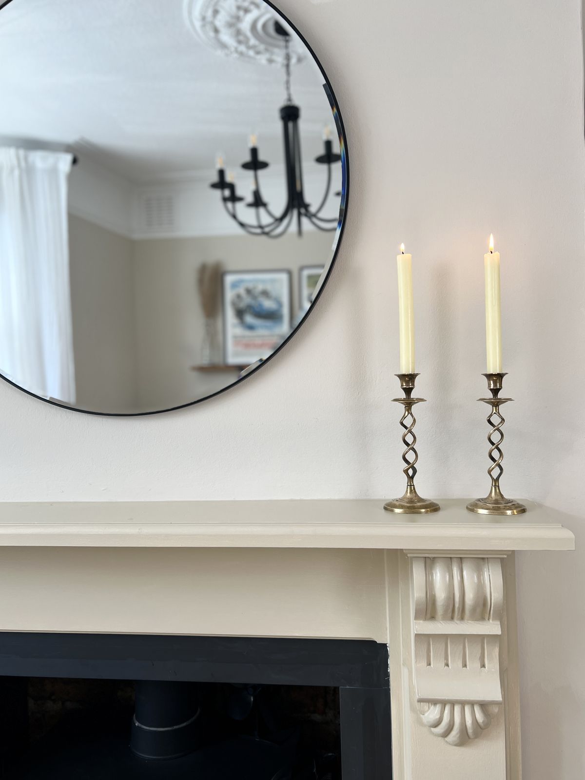 Pair Of Vintage Brass Barley Twist Candlesticks photo for sale