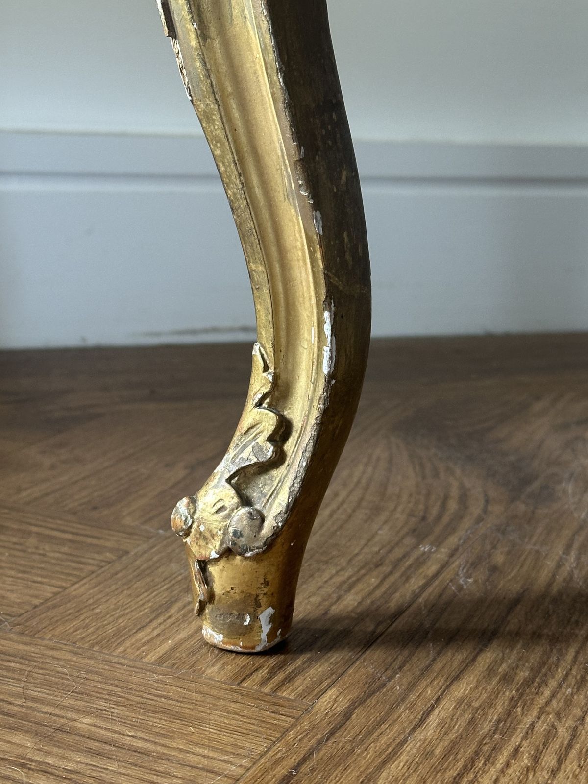 photo furniture A French 19th Century Carved Giltwood And Parcel Gilt Centre Stool