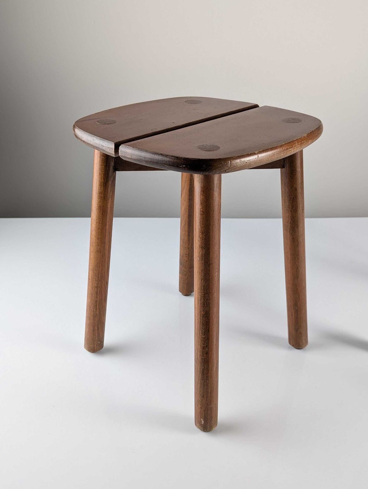 Pair Of Wooden Stools By Pierre Gautier Delaye, France, 1960s photo for sale