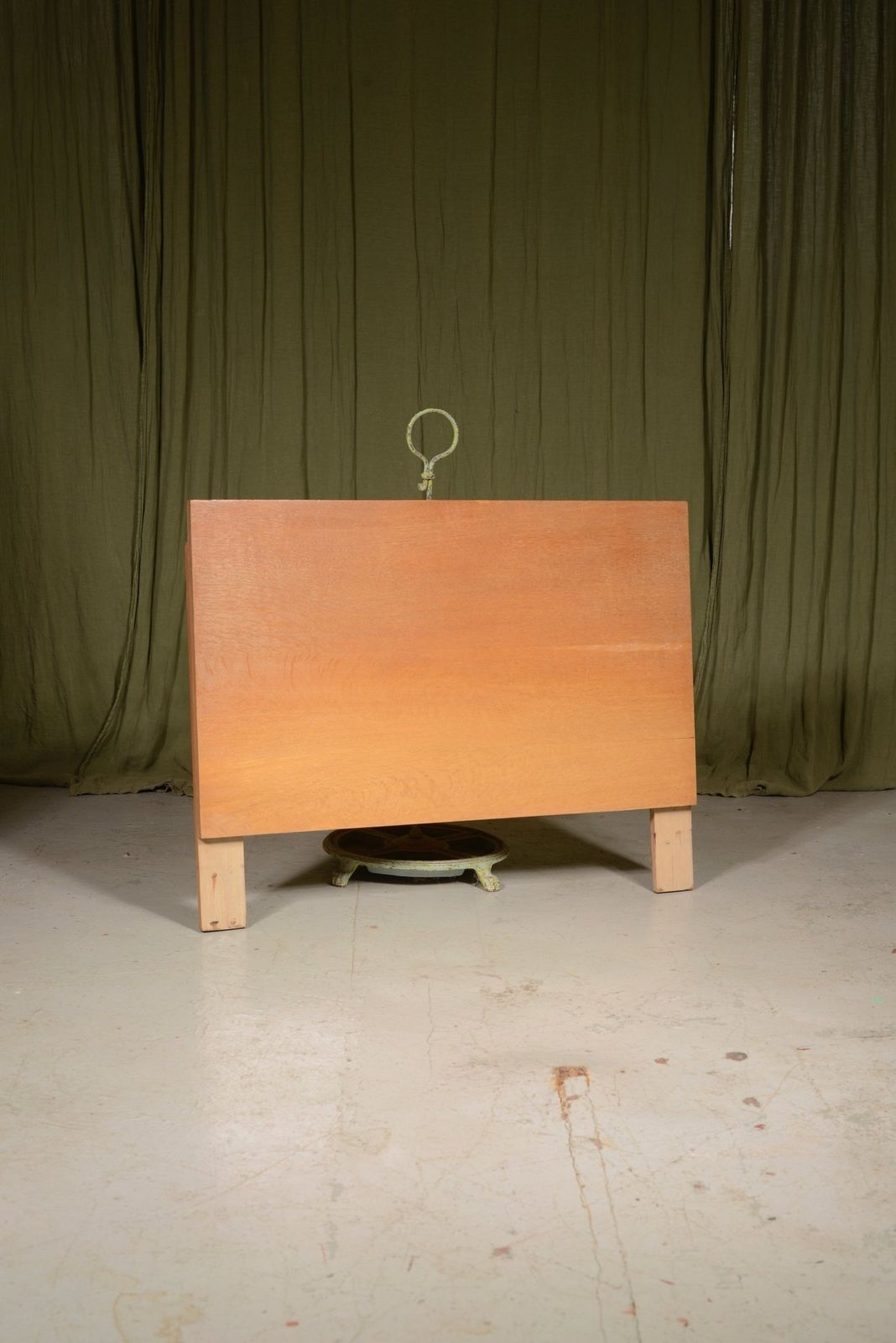 A Heal's Style Pale Oak Single Bed Headboard   C.1930