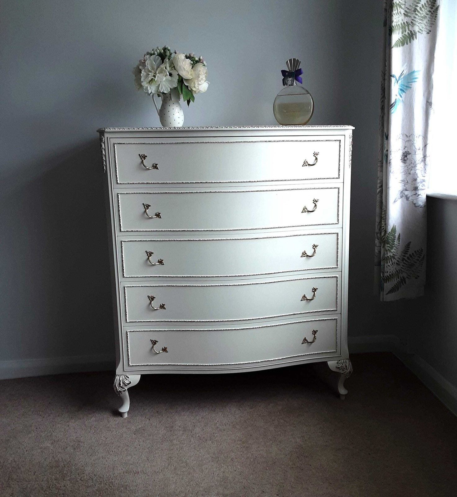 Olympus Louis Style Five Drawer Chest. photo furniture