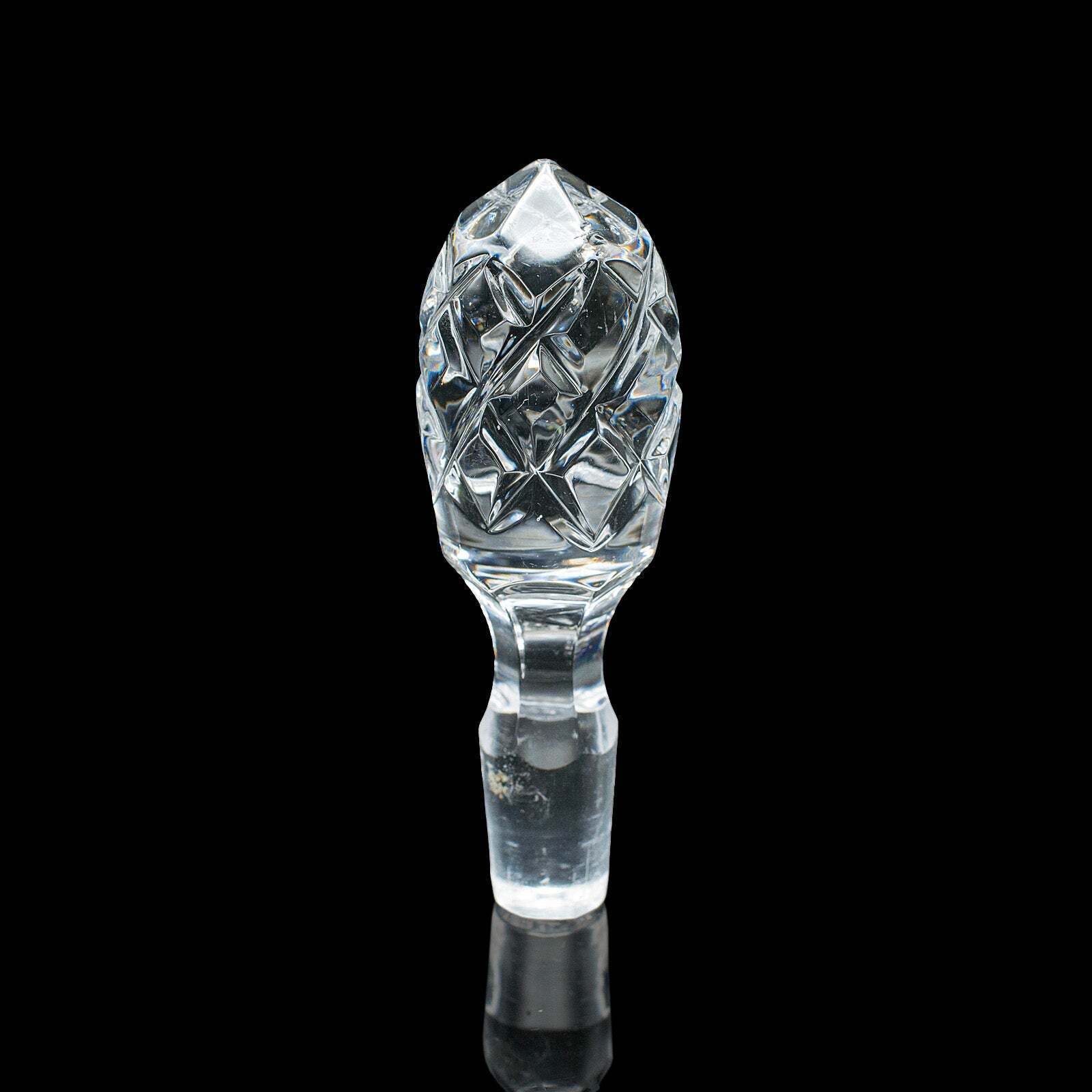 1301.0 Antique Sherry Decanter, English, Glass, Silver Plate, Spirit Bottle, Edwardian photo