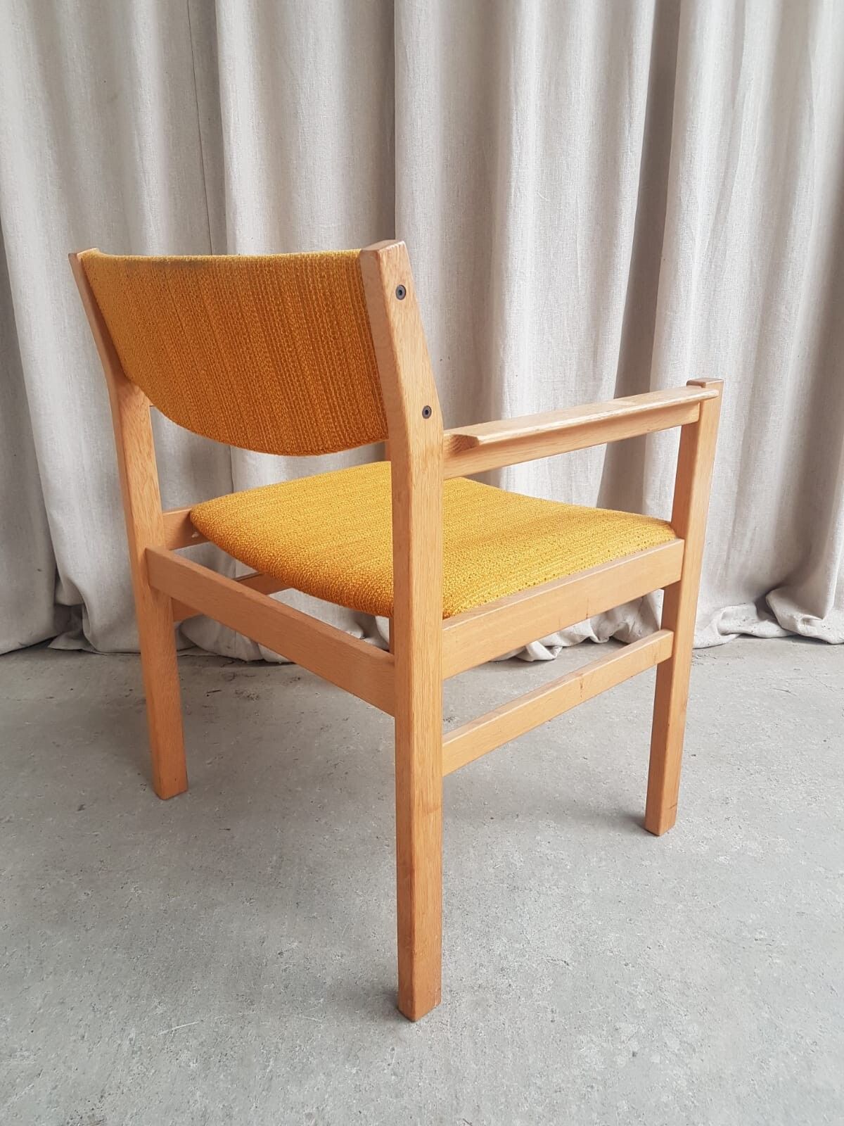 Vtg Mid Century Danish Oak Chair Side Armchair By Erik Wørts For Fdb Møbler R539 photo 264.5