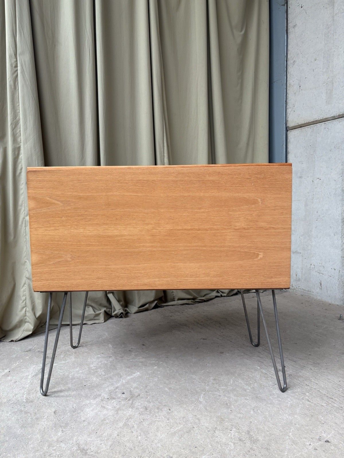 Vtg Mid Century Compact Sideboard Media Cabinet Scandi Danish Retro R1130 photo vinterior
