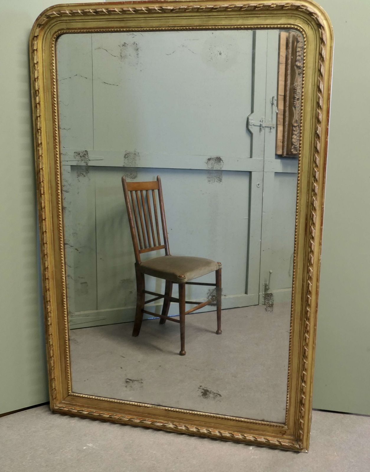 Large French 19th Century Louis Philippe Gilt Mirror This Is An Impressive Wall Mirror photo furniture