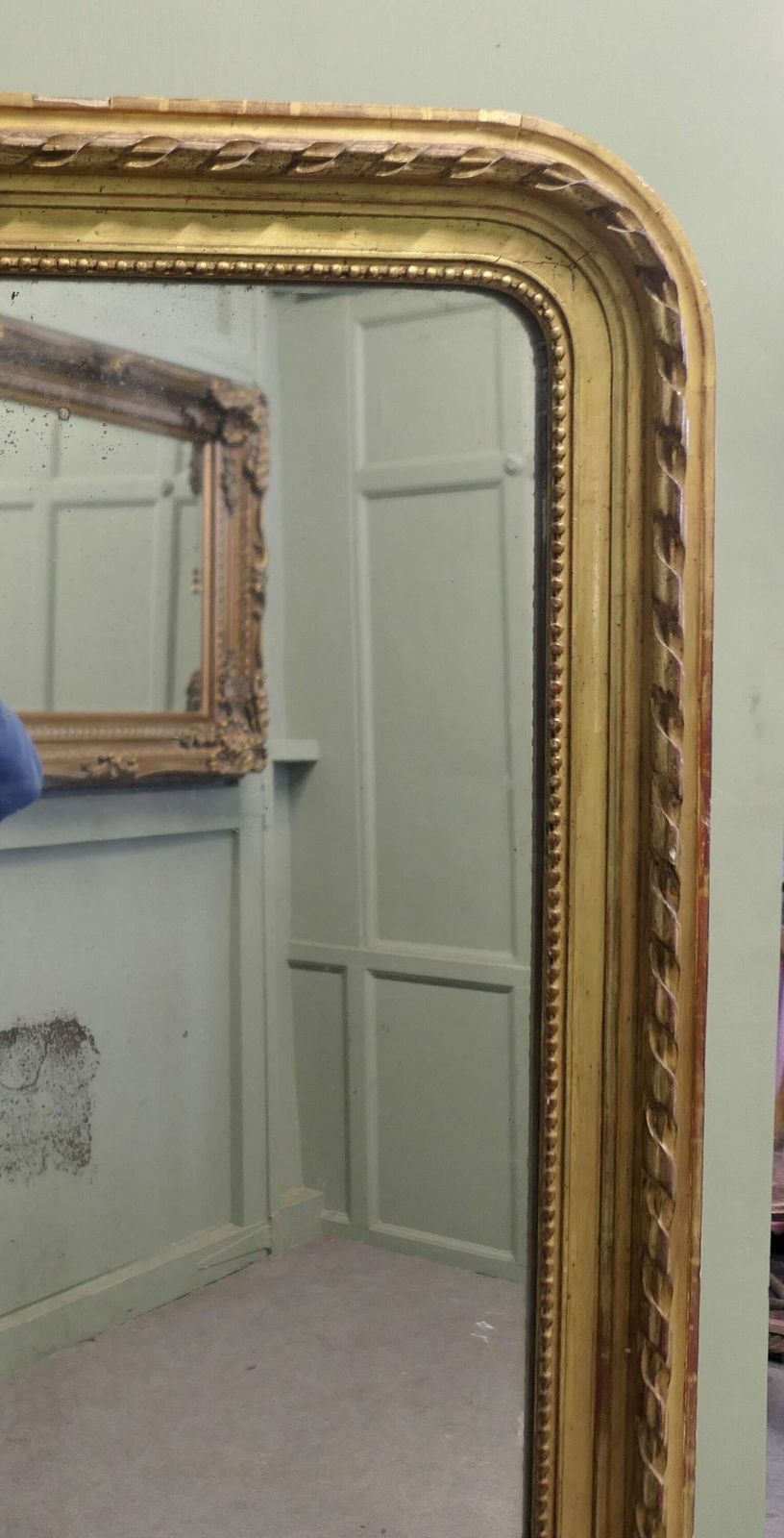 Large French 19th Century Louis Philippe Gilt Mirror This Is An Impressive Wall Mirror photo vinterior