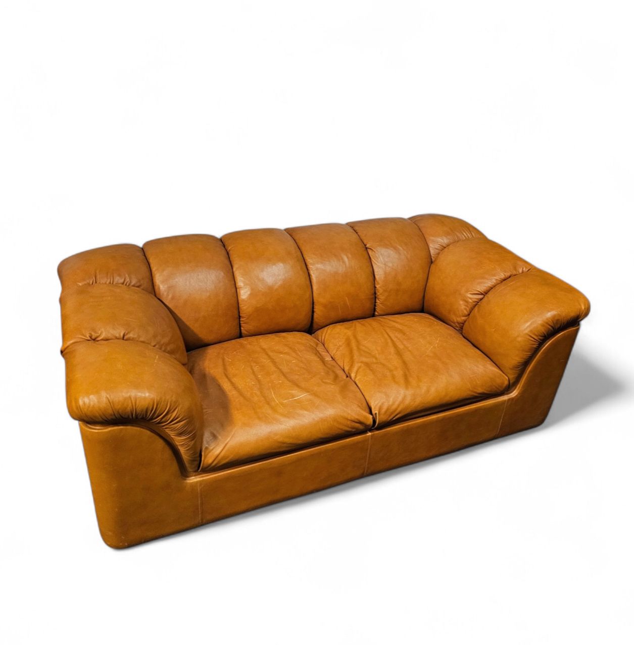 Rare Two Seater Sofa Poltrona Frau / Italian Design By Franco Bresciani / Model Cocker / 1970s / photo for sale