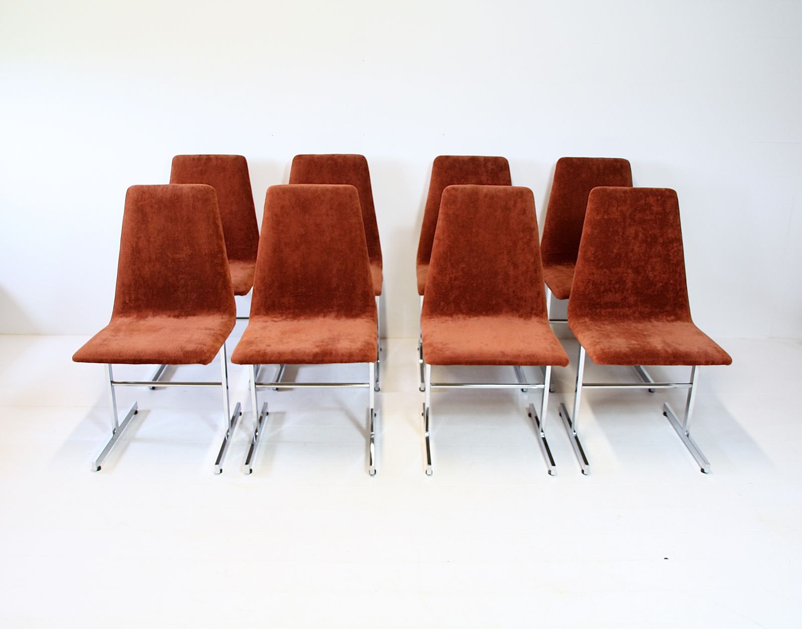 8 Vintage Lisse Dining Chairs By Tim Bates For Pieff 1970s photo for sale