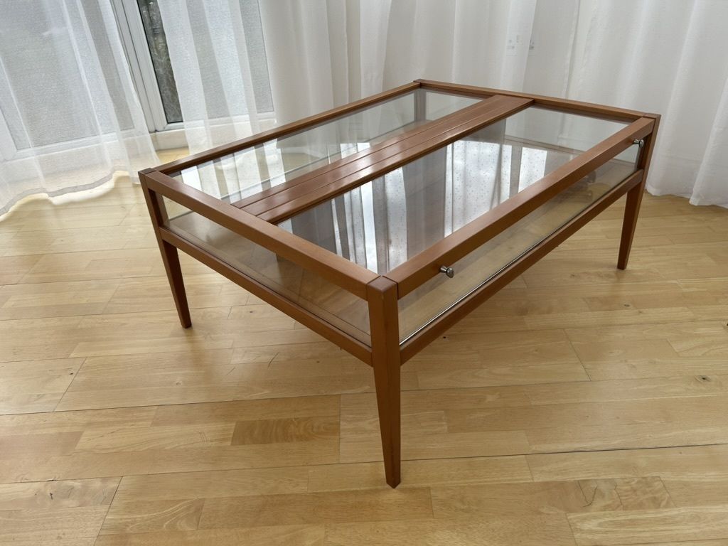 Set Of 2: Italian Cherry Wood Coffee & Console Tables photo vinterior