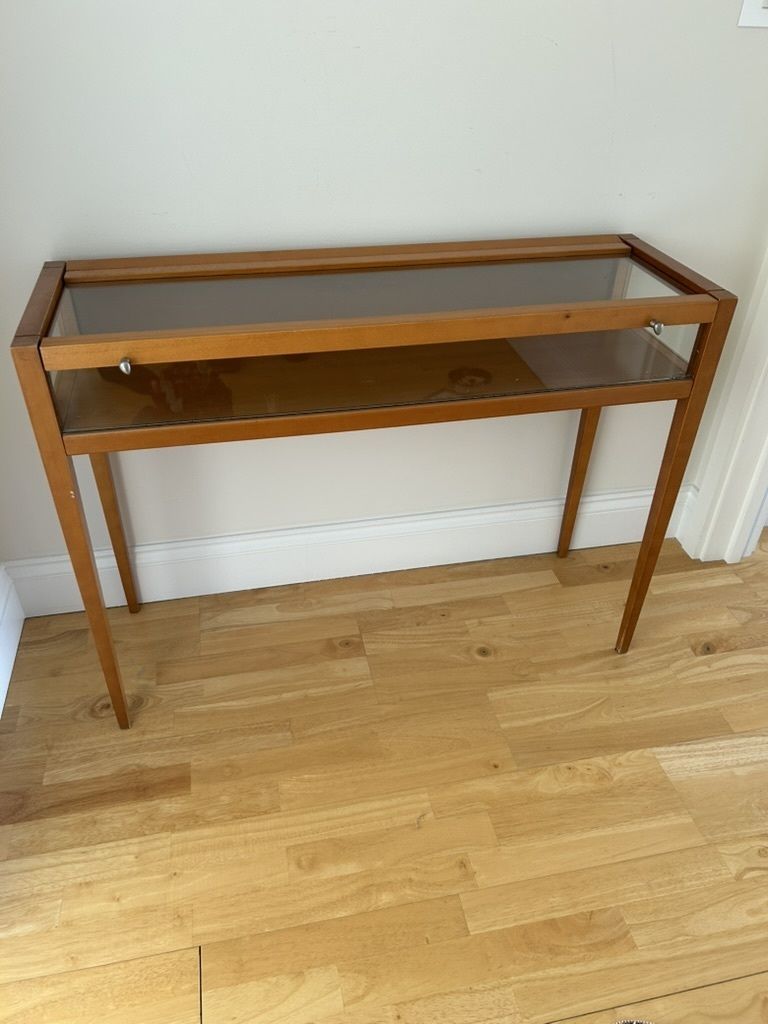photo furniture Set Of 2: Italian Cherry Wood Coffee & Console Tables