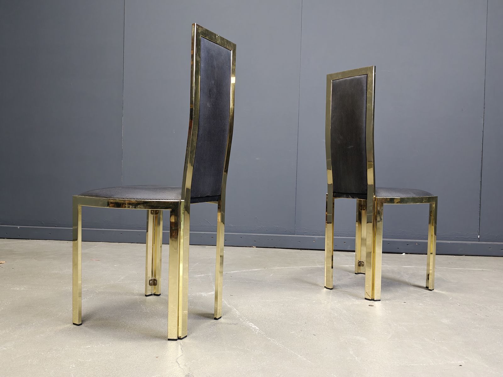 Vintage French Brass Dining Chairs, Set Of 6 photo furniture