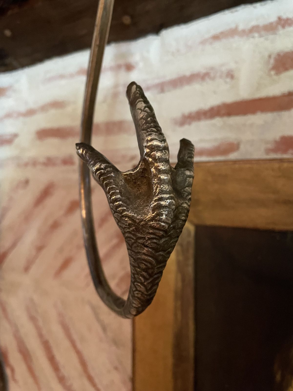 photo for sale Rare Pair Of Two Vintage French Brass Game Pheasant Hanging Hooks