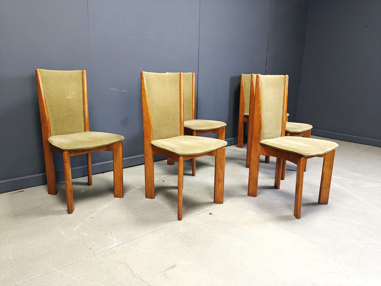 photo for sale Vintage Danish Dining Chairs Set Of 6   1970s