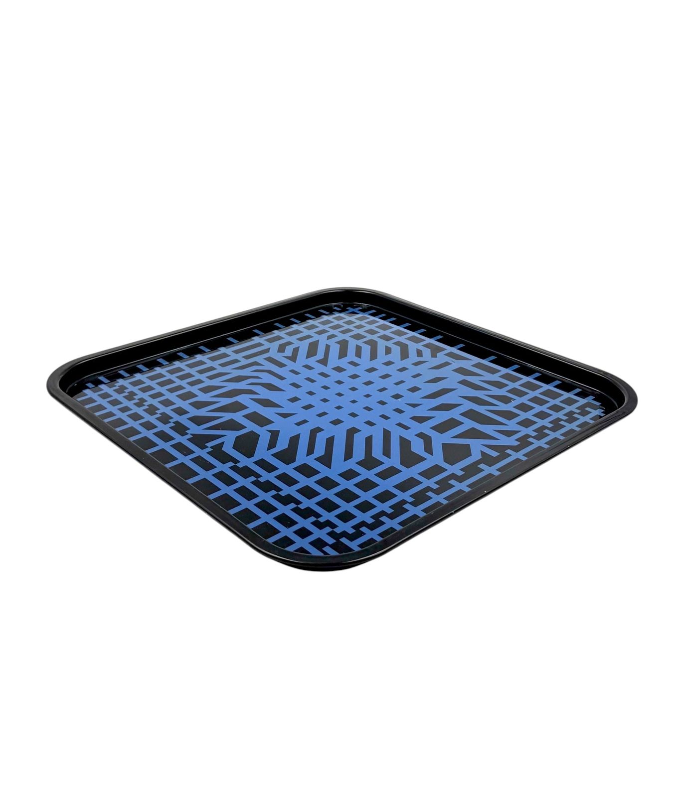 Victor Vasarely, Space Age Op Art Metal Tray, Limited Edition Metalgraf Italy 1970s photo for sale