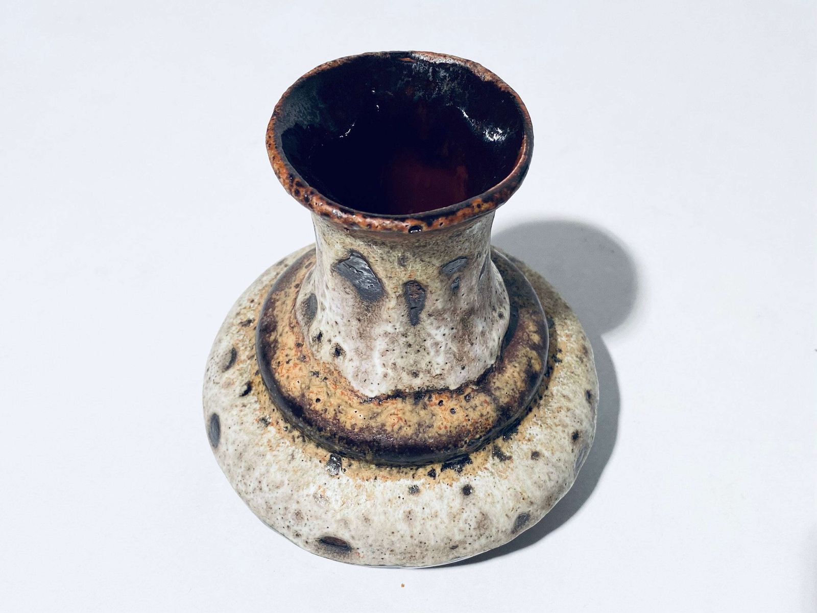 Ruscha Fat Lava West Germany Brown Gourd Ceramic Vase / Vintage 1960s / 840 photo buy