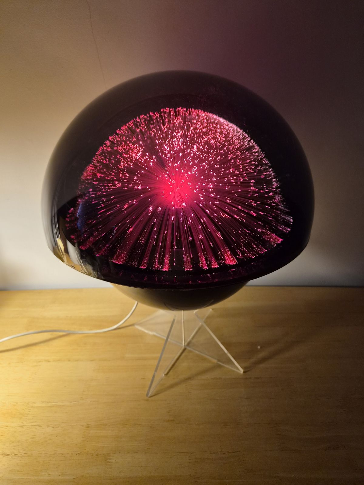 Mid Century Crestworth Galaxy Fibre Optic Lamp 1970s Original Box And Stand photo Lighting