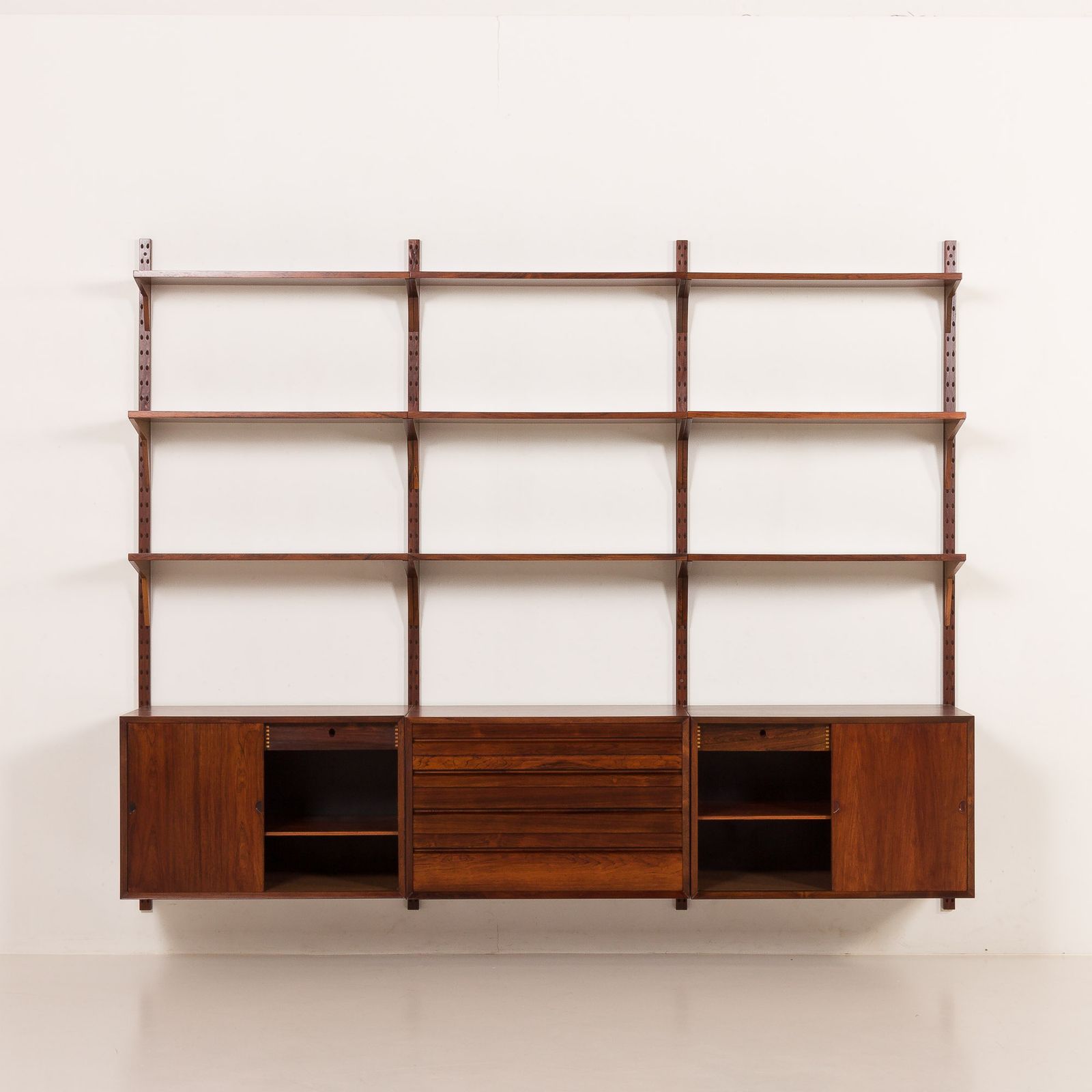 Poul Cadovius 3 Bay Rosewood Wall Unit For Cado, 1960s photo furniture
