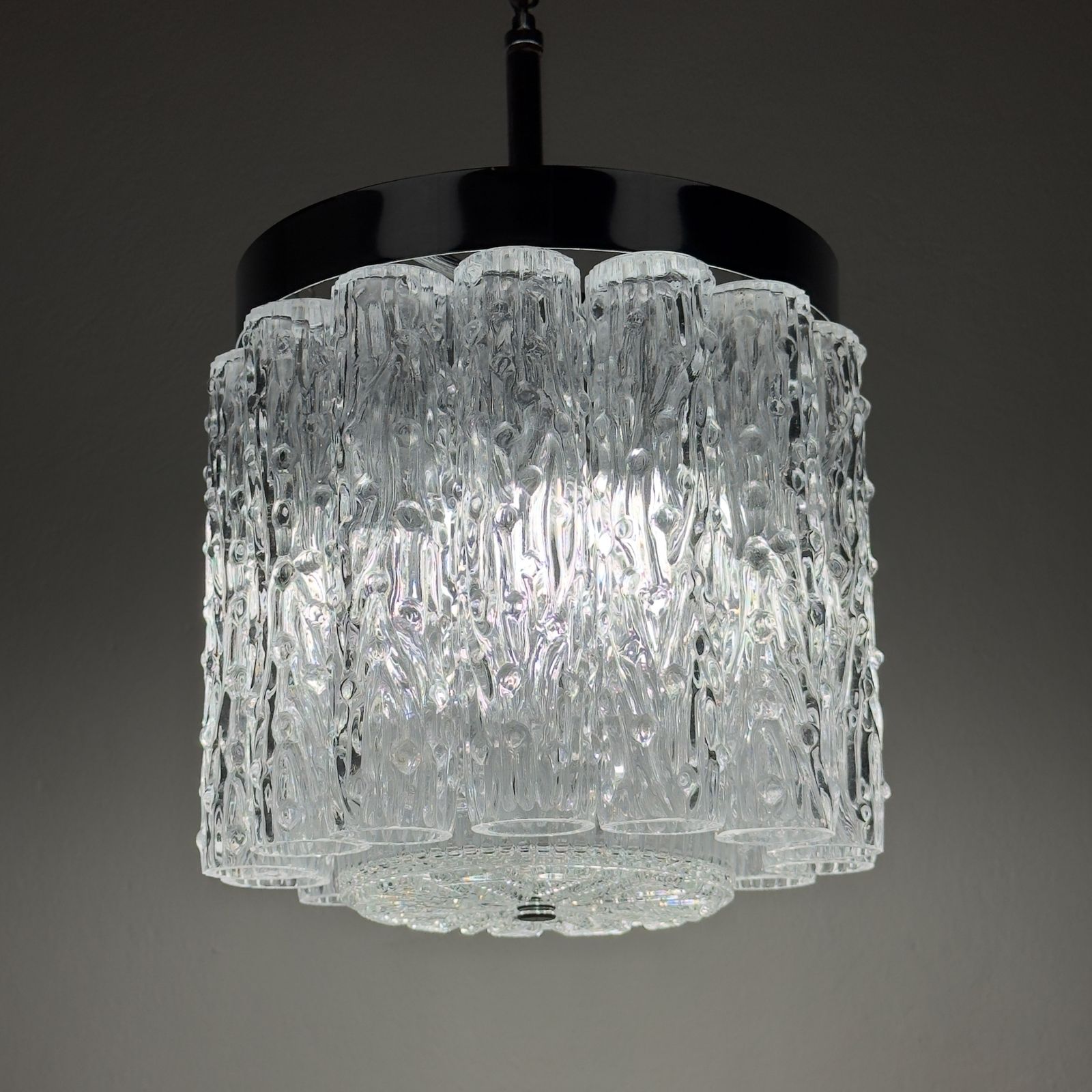 Vintage Murano Glass Chandelier Tronchi By Toni Zuccheri For Venini, Italy 1960s photo 940.0