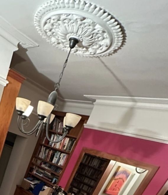 2 Wrought Iron Chandeliers With 8 Marbles Glass Shades photo Lighting