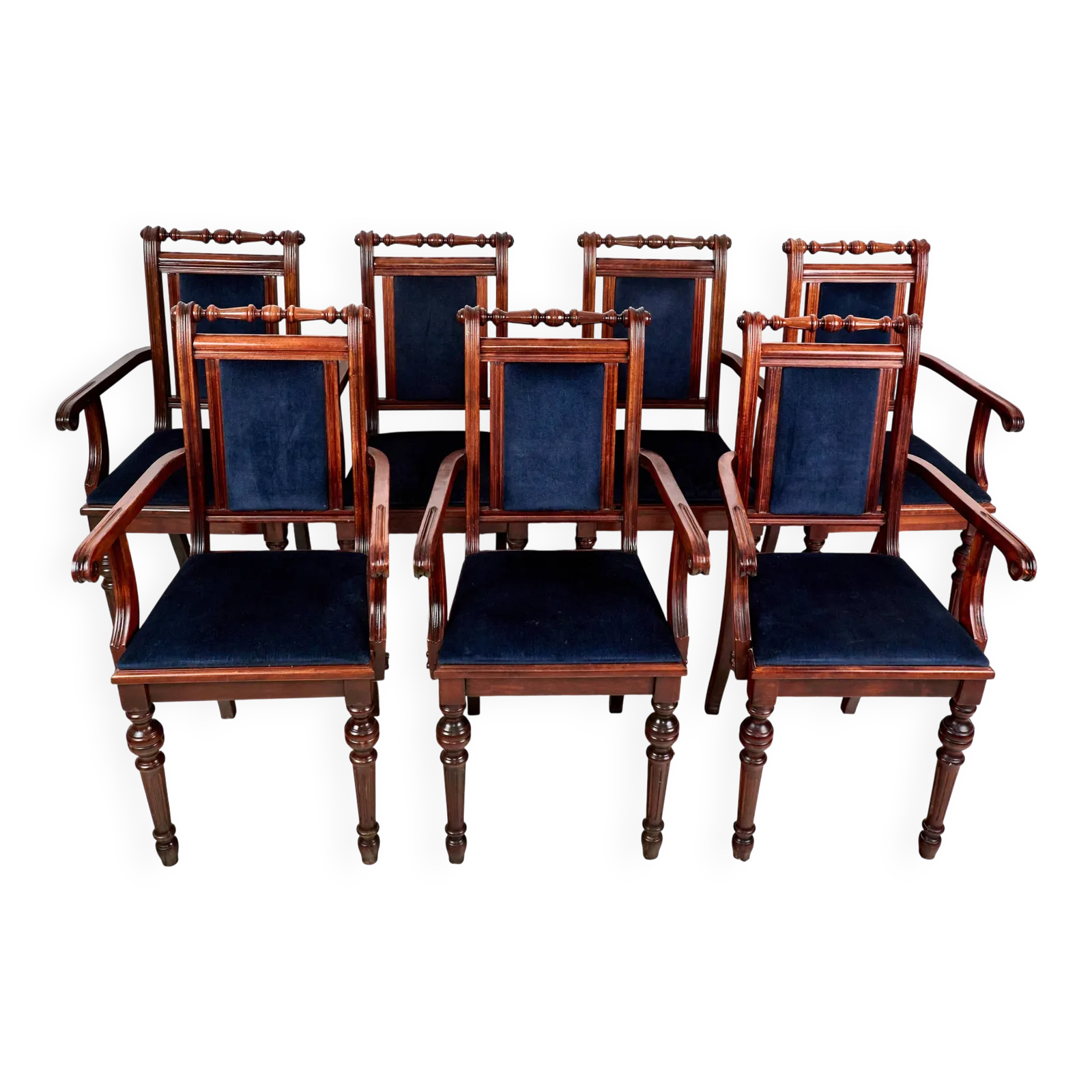 Set Of 7 Eclectic Style Chairs Fameg Radomsko, 1970s/80s