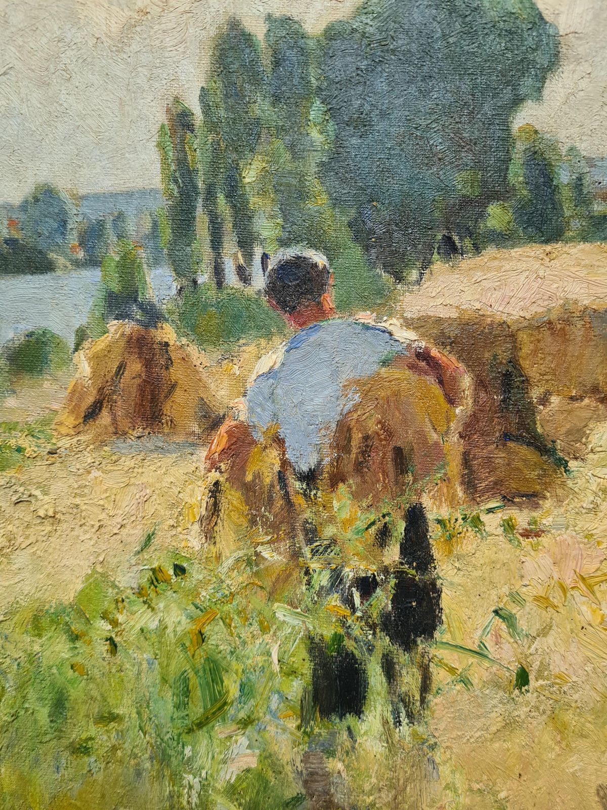 The Harvest, French Impressionist Oil On Canvas, By Alfred Jean Chagniot Pupil Of édouard Vuillard photo 2765.0